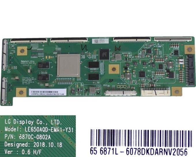 T-CON modul LCD pro OLED TV 65" LE650AQD-EMA1-Y31 / 6870C-0802A / 6871L-6078D