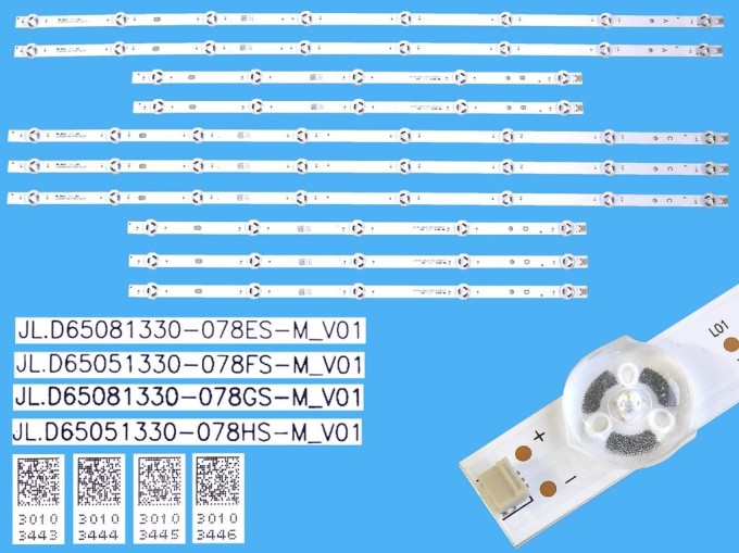 LED podsvícení sada Vestel 65" s 10 LED pásky JL.D65051330-078 + JL.D65081330-078