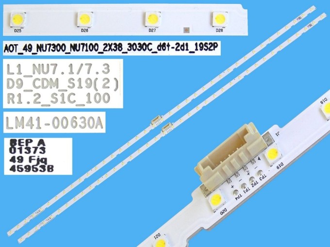 LED podsvícení EDGE sada 2x532mm 76 LED pro Samsung 49" LCD TV
