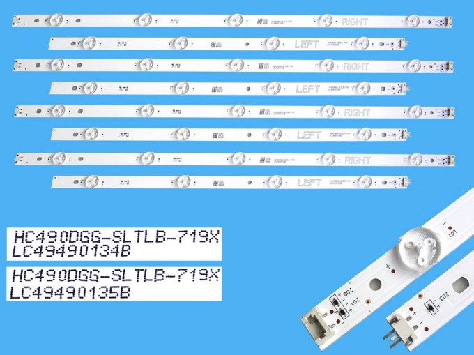 LED podsvitní sada pro LG 49" HC490DGG s 8 pásky DLED TOTAL ARRAY