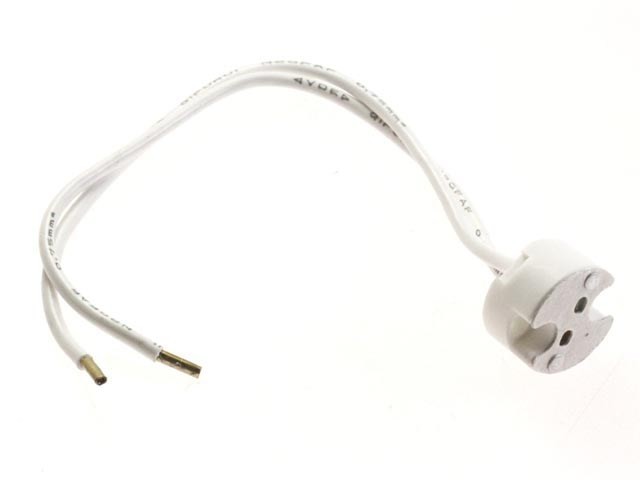 Keramická patice G4 pro halogenové žárovky s přívody 95 mm