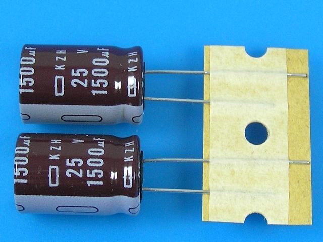 Elektrolytický kondenzátor 1500uF 25V 105°C Nippon KZH low ESR