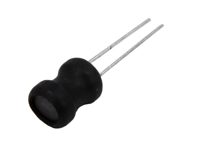 Tlumivka 470uH s odporem 3,3 Ω, rozteč 2,5 mm