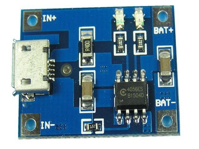 Modul nabíjení Li-ion TP4056 / 4056ES s mikro USB konektorem - varianta A