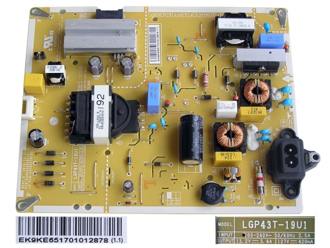 Napájecí zdrojová deska LCD modulu EAY65170101 pro LG 43" TV