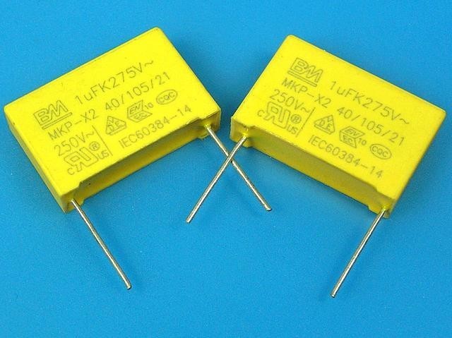 Impulzní kondenzátor MKP 1uF 275V AC X2 105/250V