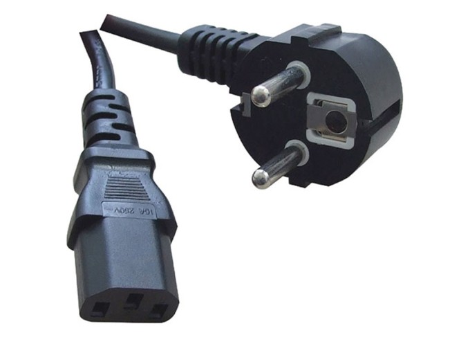 Napájecí síťový kabel pro PC 2,5 m třížilový kulatý