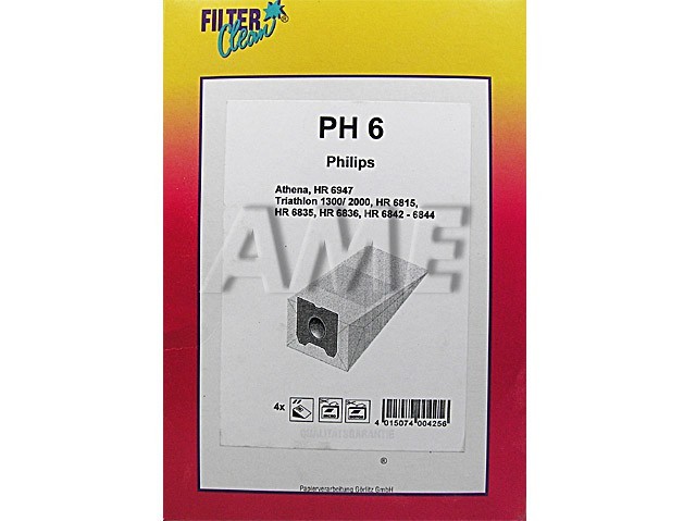PHILIPS PH6 sáčky do vysavače s filtrem, sada 4 ks