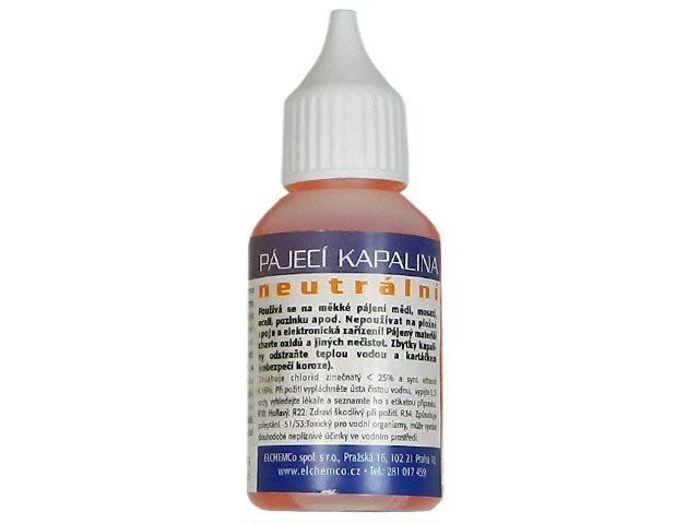 Neutralní pájecí kapalina 30 ml pro měkké pájení
