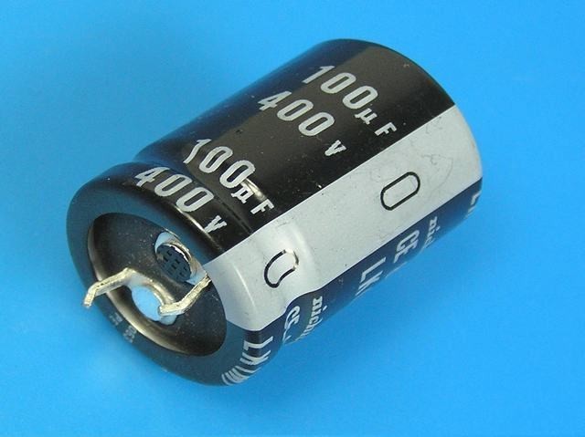 Elektrolytický kondenzátor 100uF 400V 85°C Nichicon LK