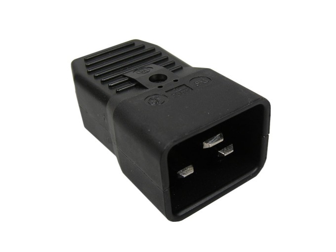 Napájecí konektor IEC60320 C20 samec 16A 250V pro UPS a servery
