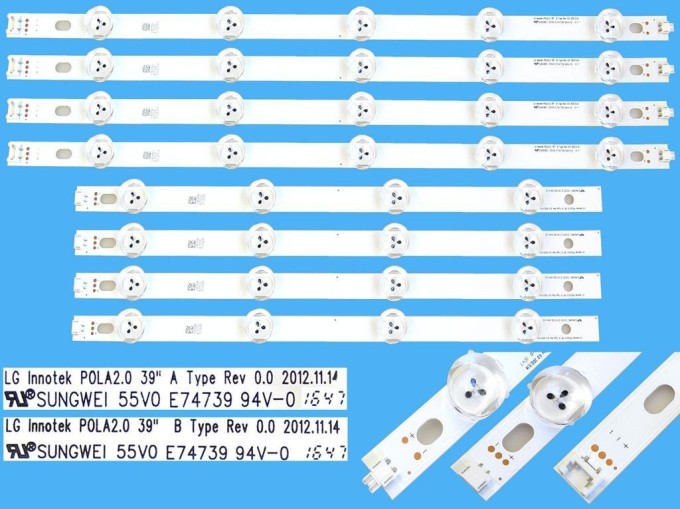 Sada LED podsvícení LG 39" AGF78400401AL, 8 pásků DLED TOTAL ARRAY