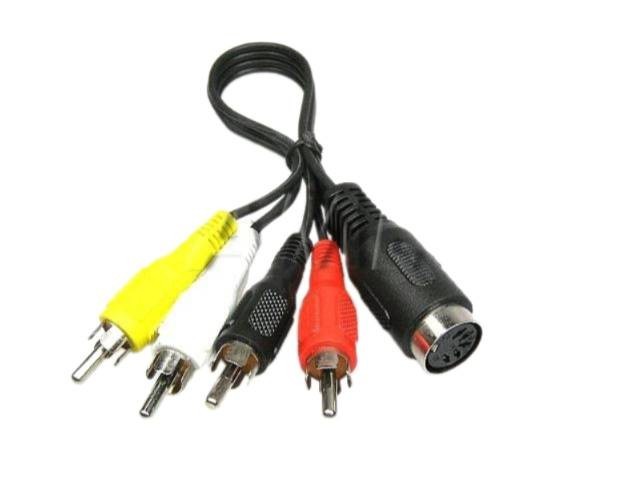 Audio redukce DIN 5pin na 4x CINCH kabel 0,2 m