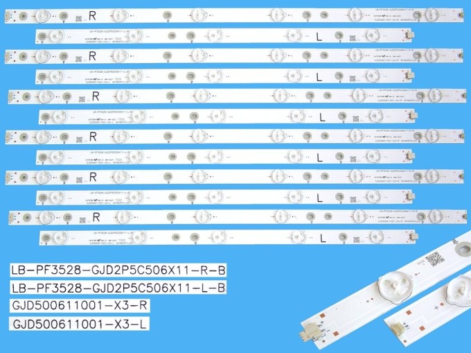 LED podsvitní sada pro Sharp 50" LCD TV s 12 pásky DLED TOTAL ARRAY