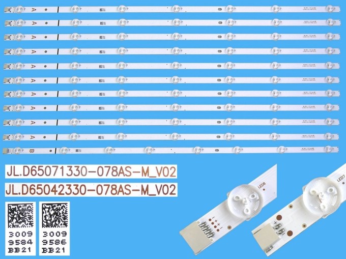 Sada LED podsvícení 707mm pro LCD TV Vestel 65" 11 kusů