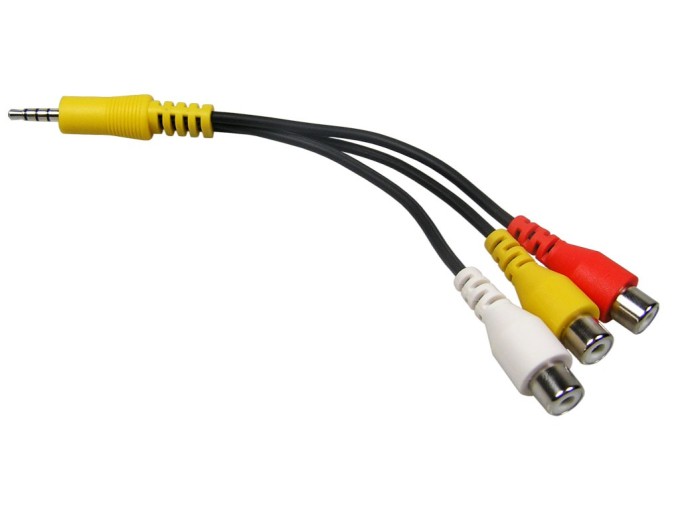 AV kabel kompozitní JACK 4 PIN na 3x CINCH pro LED TV Samsung