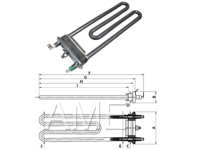 Topné těleso do pračky 1700W 230V C00086357