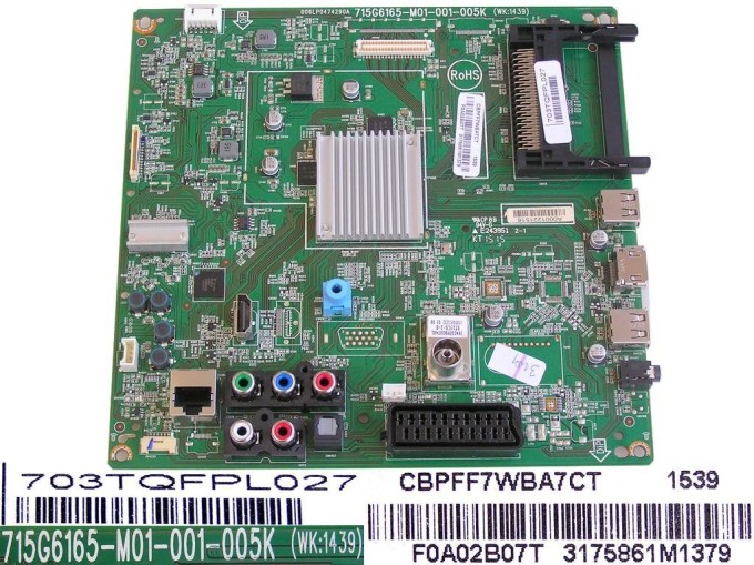 Základní deska LCD LED modulu CBPFF7WBA7CT F0A02B07T / 715G6165-M01-000-005K