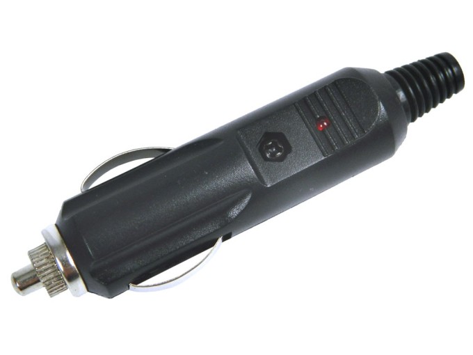 Samostatná 12V zástrčka do autozásuvky s pojistkou a LED 5A