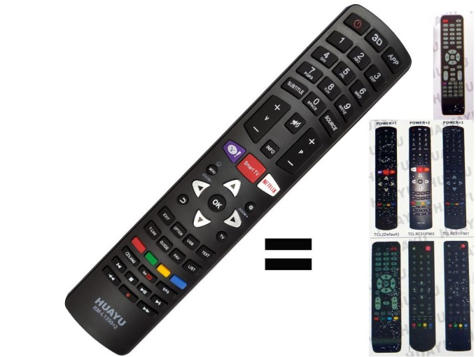 HUAYU RM-L1330+2 univerzální dálkový ovladač pro TCL (Thomson)