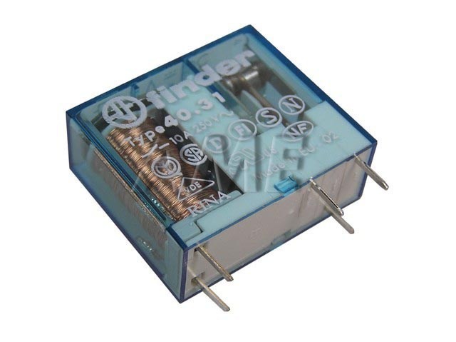 Elektromagnetické relé 6V DC, 1 přepínací kontakt, 230V/10A