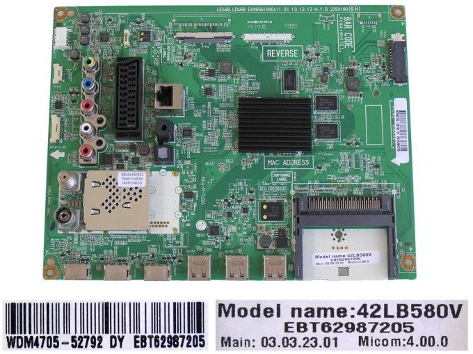 Základní deska LCD modulu EBT62987205 pro TV