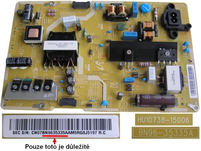 Zdrojový LCD LED modul BN96-35335A pro TV Samsung
