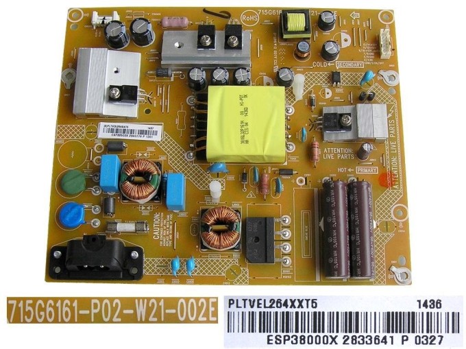 Napájecí modul LCD PLTVEL264XXT5 / SMPS BOARD 715G6161-P02-W21-002E pro Philips 996590022025