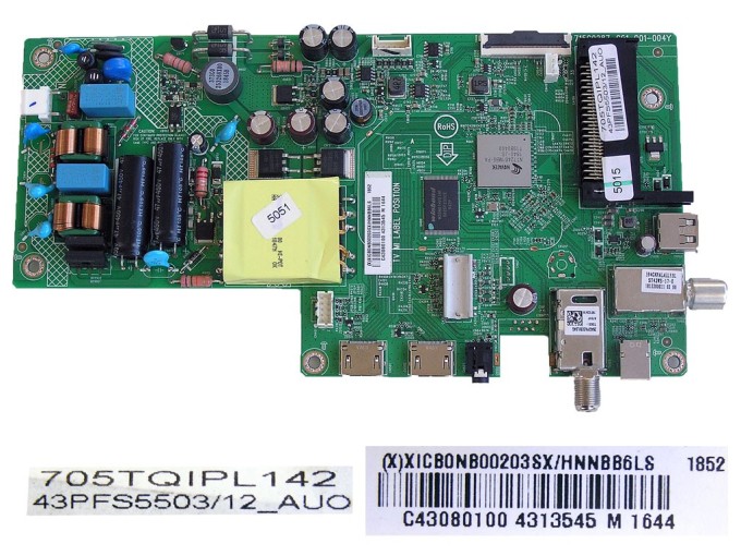 Základní deska LCD LED modulu XICB0NB00203SX/HNNBB6LS pro TV Philips