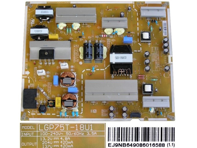 Napájecí zdrojový modul LCD EAY64908601 pro TV 75"