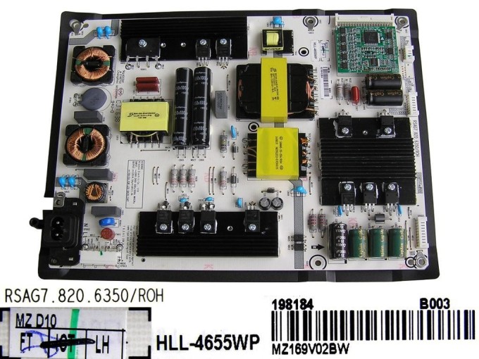 Napájecí zdrojový modul LCD MZ169V02BW pro TV HiSense H55M7000