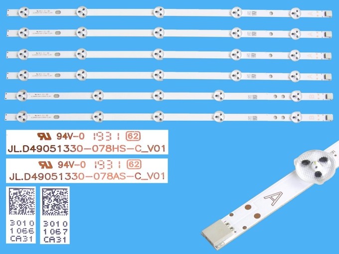 Sada LED podsvitu 460mm pro Vestel 50DRT s 6 pásky D-LED backlight
