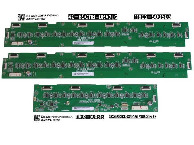 Sada 3 ks LCD LED driver boardů pro TCL 65CB35 HDR TV