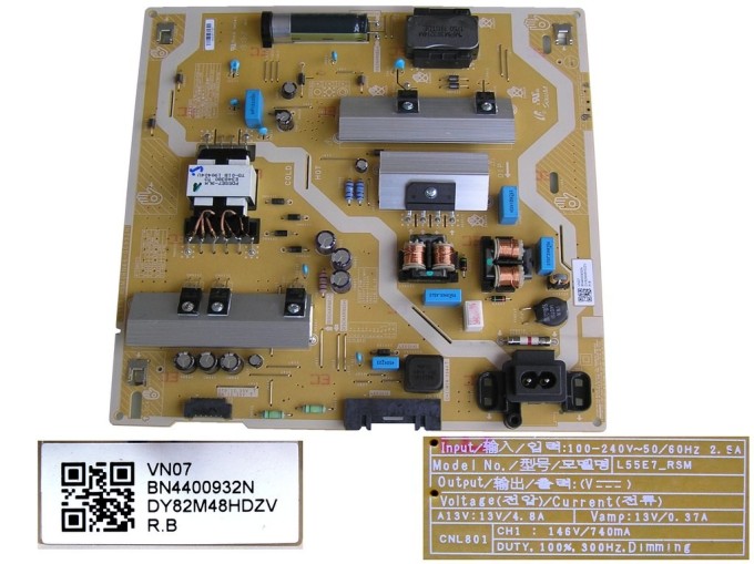 Napájecí zdrojová deska LCD modulu BN44-00932N / L55E7_RSM / BN4400932N