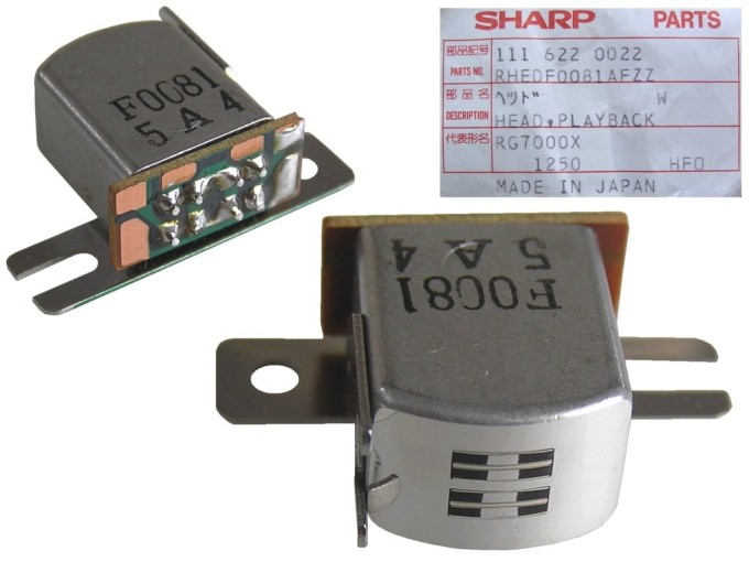 Stereo reverzní hlava 190 Ω čtyřstopá pro kazetové magnetofony RHEDF0081AFZZ