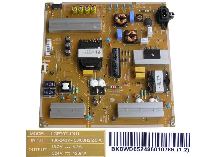 Napájecí zdrojová deska LCD modulu EAY65248601 pro TV 70"