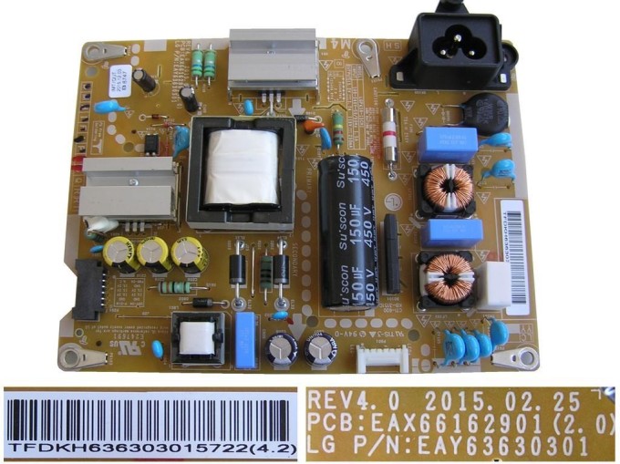 Napájecí zdrojová deska LCD modulu EAY63630301 / LGP43B-15CH1