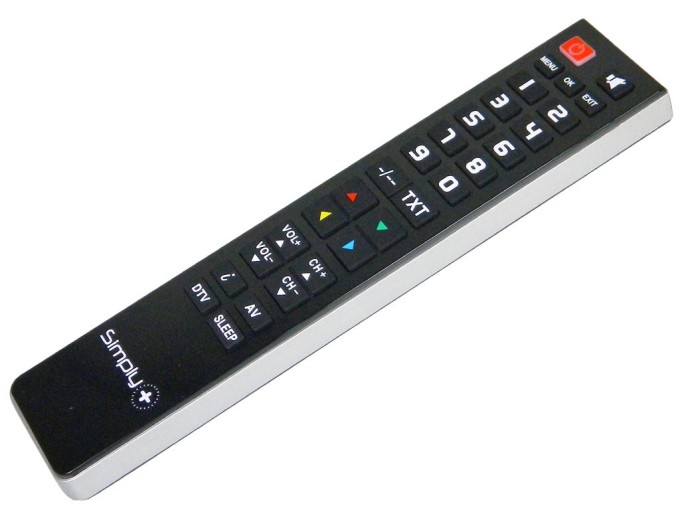 Simply Plus programovatelný samostatný dálkový ovladač TV