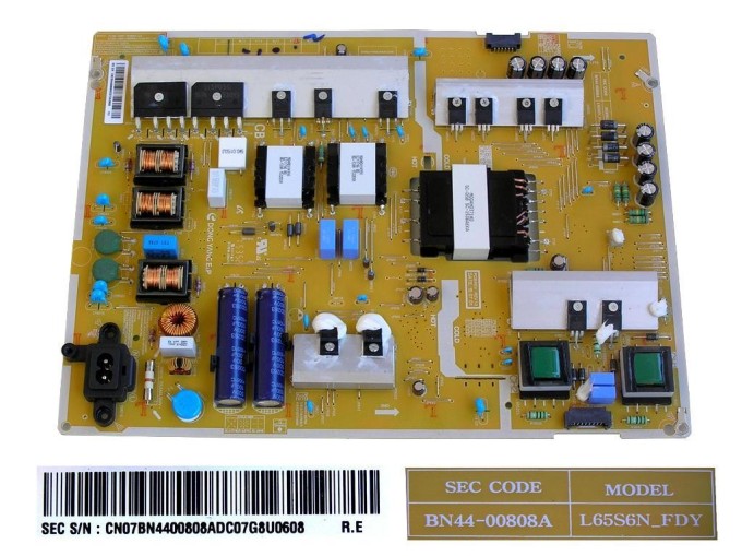 Napájecí zdrojová deska LCD modulu BN44-00808A / L65S6N-FDY