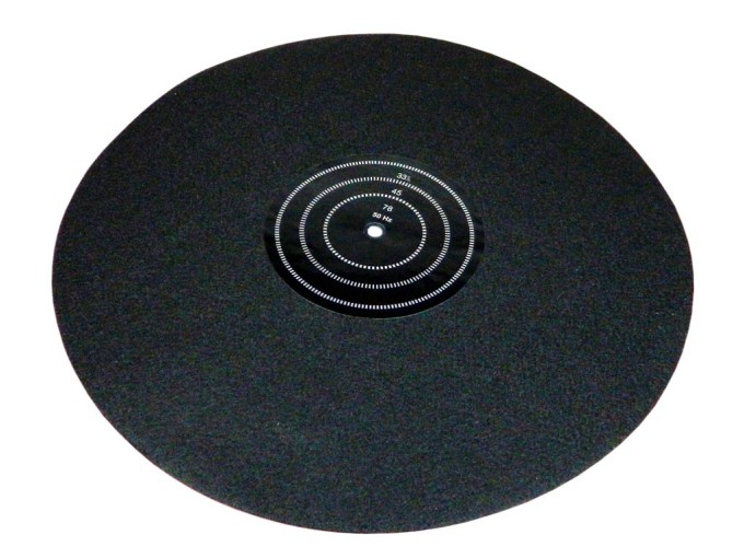 Slipmat filcová podložka se stroboskopickým středem pro gramofony
