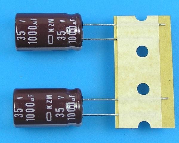 Elektrolytický kondenzátor 1000uF 35V 105°C Nippon KZM low ESR