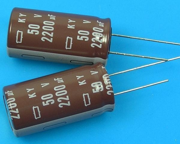 Elektrolytický kondenzátor 2200uF 50V 105°C Nippon KY low ESR