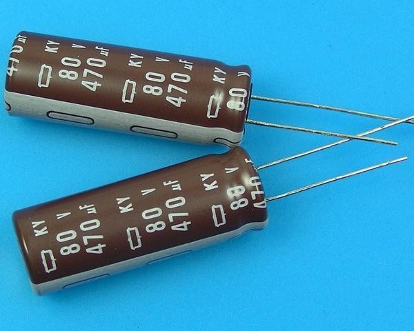 Elektrolytický kondenzátor 470uF 80V 105°C s nízkým ESR Nippon KY