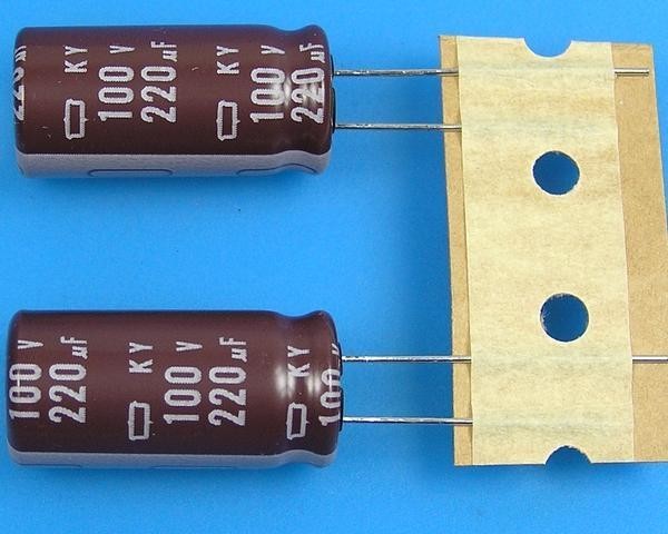 Elektrolytický kondenzátor 220uF 100V 105°C low ESR Nippon KY