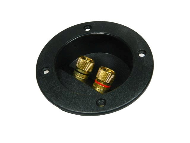Audio reprosvorka RSA-3 2x kulatá zlatá, průměr 74 mm