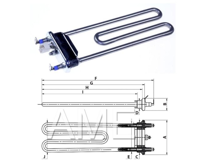 Topné těleso pro pračku Samsung DC47-00006V 2000W