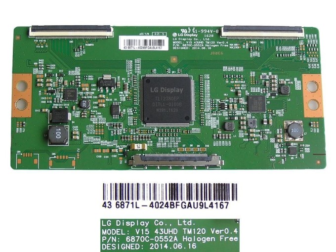 T-Con board 6871L-4024B a LCD modul 6870C-0552A pro 43" UHD TV