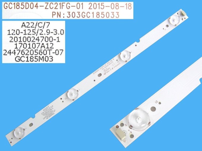 LED podsvětlení 320mm s 4 LED diodami pro LCD panel