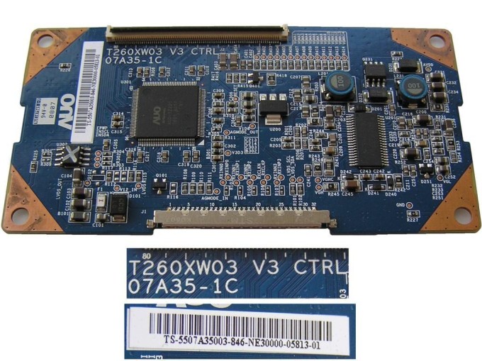 T-CON LCD modul T260XW03 V3 07A35-1C pro AUO panely 26-32"
