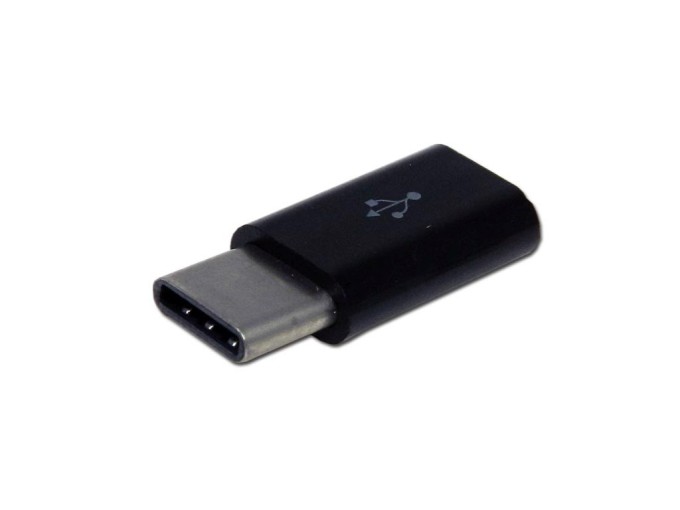 Adaptér micro USB na USB-C konektor černý